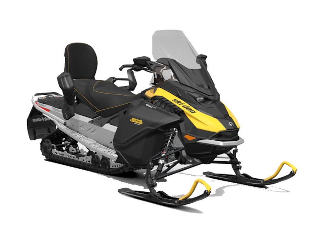 2026 Ski-Doo Grand Touring Sport 900 ACE Neo Yellow snowmobile for sale on winter trail